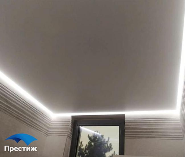сатиновый натяжной парящий потолок